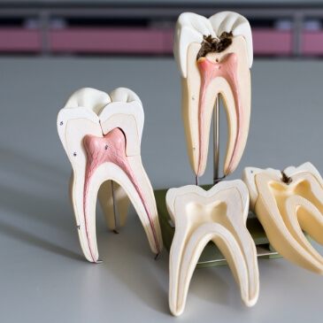Anatomical models of the layers inside of the teeth